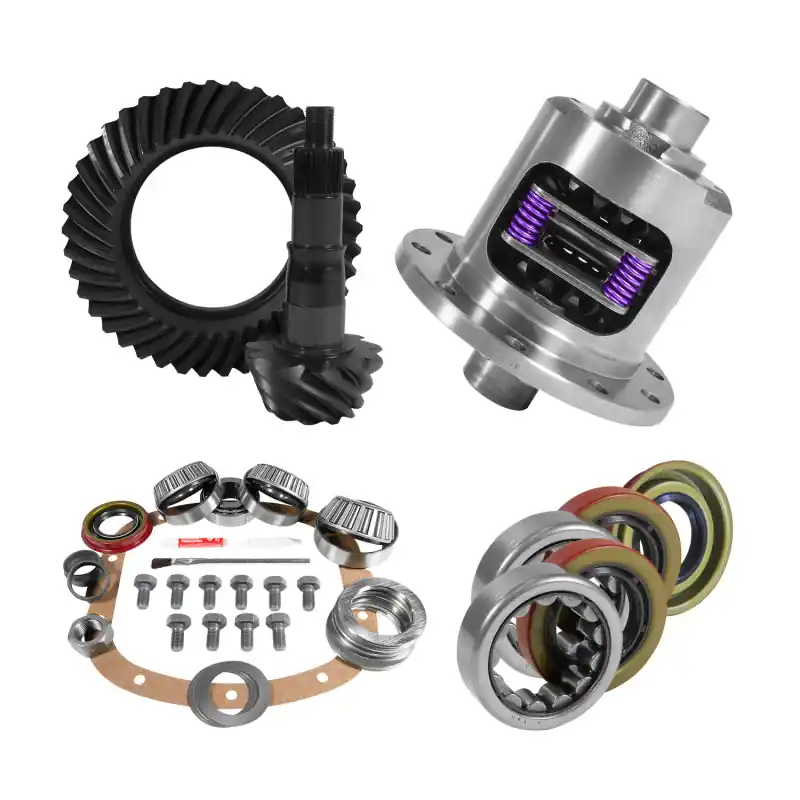 Yukon 7.5in/7.625in GM 3.73 Rear Ring & Pinion Install Kit 28 Spline Positraction Axle Bearings Budget