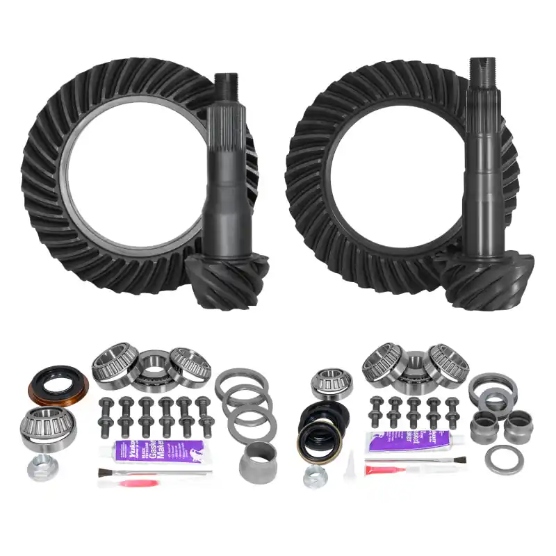 Yukon Ring & Pinion Gear Kit Front & Rear for Toyota 8.75/8IFS Diff (A/T w/E-Locker) 5.29 Ratio Original