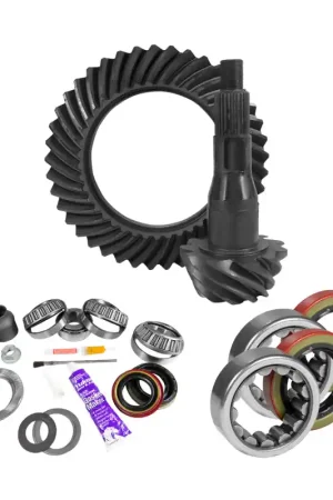 Yukon 9.75in Ford 4.11 Rear Ring & Pinion Install Kit 2.53in OD Axle Bearings and Seal Express Delivery