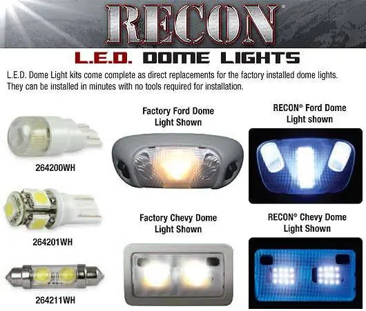 Price Drop Ford F150 Recon LED Dome Lights - 264165