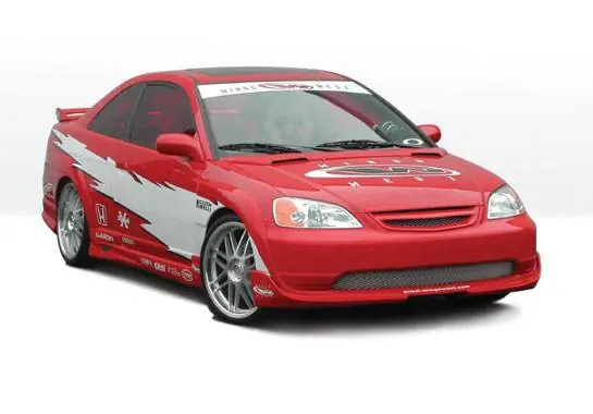 Honda Civic 2DR VIS Racing G5 Series Body Kit - 4PC - With Extreme 7PC Fender Flares - 890554 Seasonal Sale