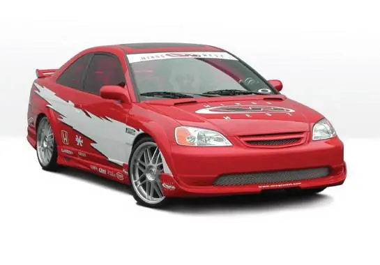 Handmade Honda Civic 2DR Wings West G5 Series Body Kit with Extreme 7PC Fender Flares - 4PC - 890554