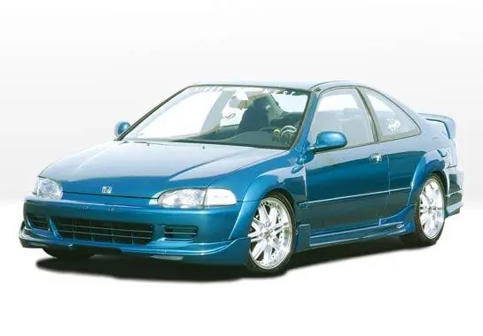 Honda Civic 2DR VIS Racing G5 Series Body Kit with 7PC Extreme Fender Flare Set - 890637 Hassle-Free Returns