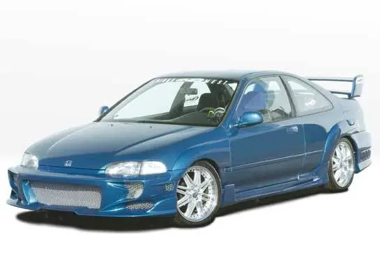 Exclusive Offer Honda Civic 2DR VIS Racing Revolver Body Kit - 4PC - With 7PC Extreme Fender Flares - 890695
