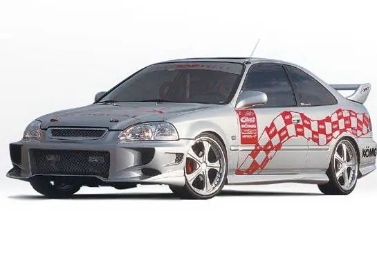 Final Sale Honda Civic 4DR Wings West Aggressor Type II Complete Body Kit - 4PC - 890462