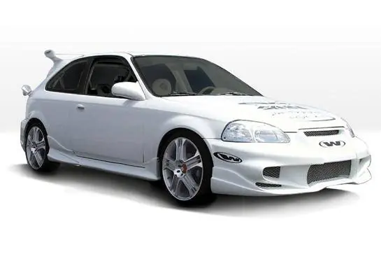 Honda Civic HB VIS Racing Tuner Type 2 Complete Body Kit - 4PC - 890509 Final Sale