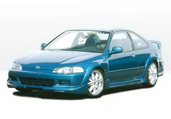 Honda Civic 2DR Wings West Extreme Fender Flare Set - 7PC - 890616 Free Shipping