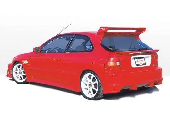 Fresh Stock Honda Civic HB Wings West GSR Style Fender Overlay - Fiberglass - Right Rear - 490179R
