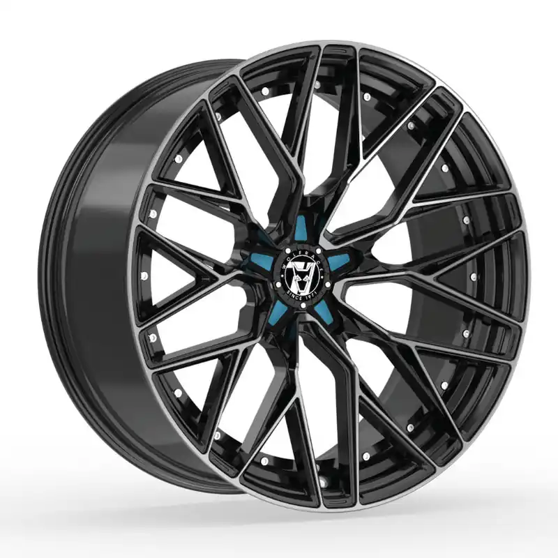 Wolfrace 71 Wolfsburg GTR Alloy Wheel 20x9.5 ET35 5x112 Gloss Raven Bl Premium