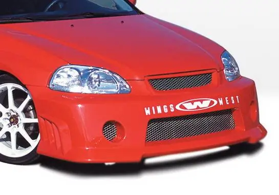 Wholesale Honda Civic Wings West GSR Style Front Bumper Cover - Fiberglass - 490176