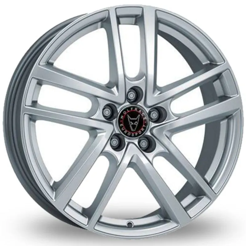 Top Rated Wolfrace Eurosport TUV Astorga Alloy Wheel 18x8 ET30 5x112 Polar Sillv