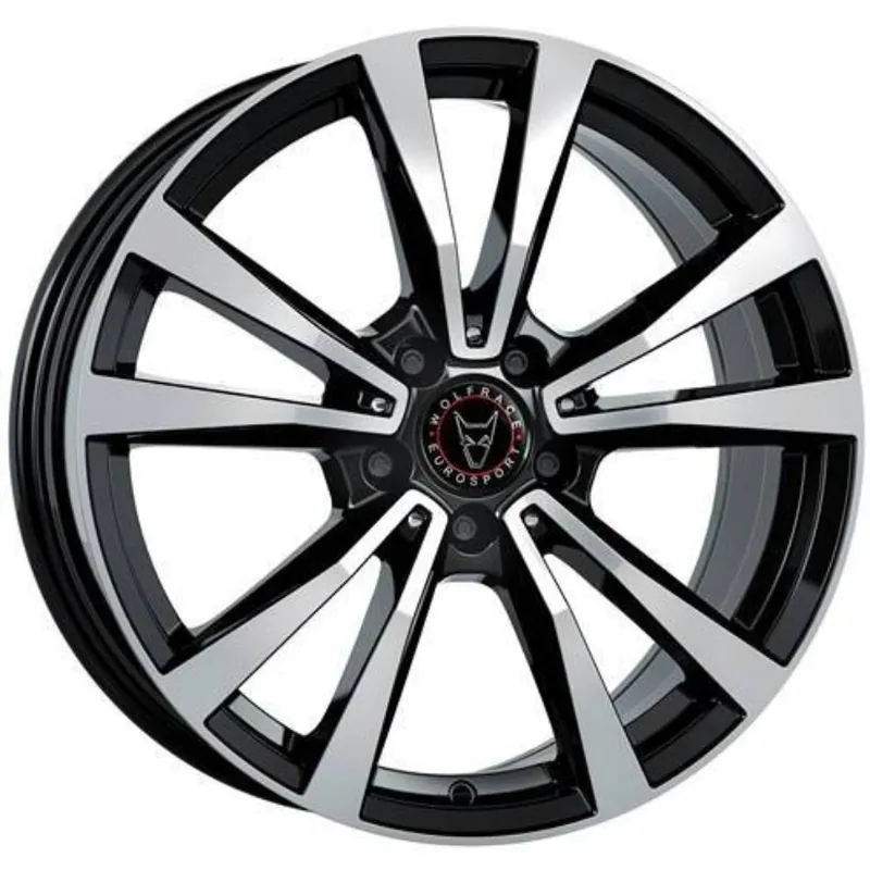Wolfrace Eurosport TUV M12 Alloy Wheel 19x8 ET30.5 5x112 Diamond Black Free Returns