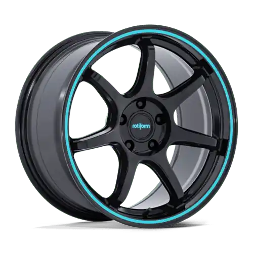 Rotiform RC208 BPU Alloy Wheel 19x9.5 ET38 5x114 Gloss Black With Teal Certified