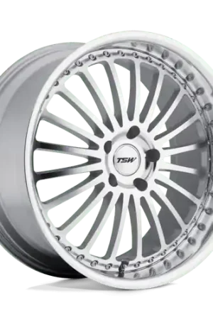 TSW SILVERSTONE Alloy Wheel 17x8 ET20 5x120 Silver Mirror Cut Face & L Discount