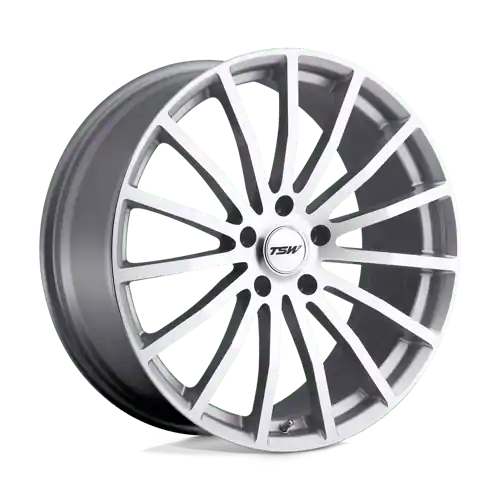Seasonal Sale TSW MALLORY Alloy Wheel 19x8 ET40 5x114 Silver With Mirror Cut Face 76