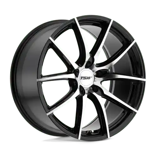 TSW SPRINT Alloy Wheel 19x8.5 ET42 5x112 Gloss Black With Mirror Cut F Next Day Delivery