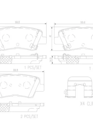 Weekend Sale Brembo OE 19-21 Hyundai Kona Electric/17-19 Kia Soul EV Pad Brake Pad— PMD Premier Motoring Development