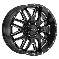 Ultra 203BM Hunter 5x139.7 17x9 +12 Gloss Black w/ Milled Accents Money Back Guarantee