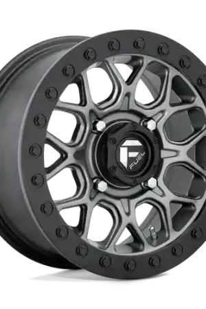 Fuel UTV D919 TECH BEADLOCK 4X137 15X10 +0 MATTE GUN METAL BLACK BEAD RING One Day Deal