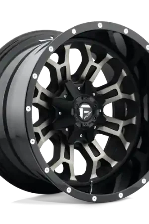 Express Delivery Fuel 1PC D561 CRUSH 8X165.1 18X9 +20 GLOSS MACHINED DOUBLE DARK TINT