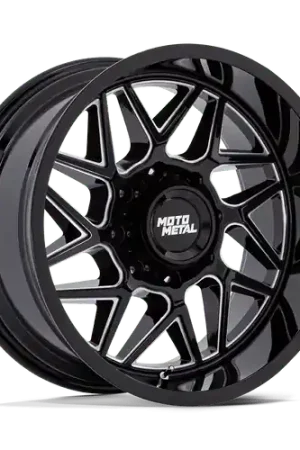 Low Price Moto Metal MO812 TURBINE 8X170 20x10 -18 GLOSS BLACK MILLED