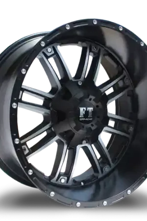 Super Sale FULL THROTTLE FT8034 8x170 20x10-24 SATIN BLACK/ POLISHED