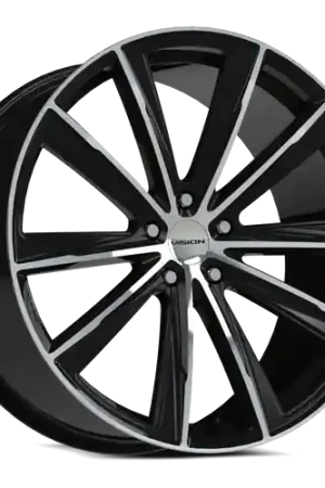 Vision Street-Designs 471 Splinter 5x112 20x10.5+42 Gloss Black Machined Face Limited Time