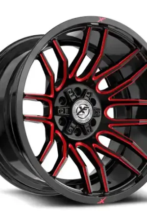 Flash Sale XF Off-Road XF-232 5x127/5x139.7 20x10 -24 Gloss Black & Red Milled