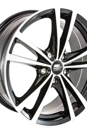 MST Wheels Saber 5x114.3 15x6.5 +45 Glossy Black w/Machined Face Must Have