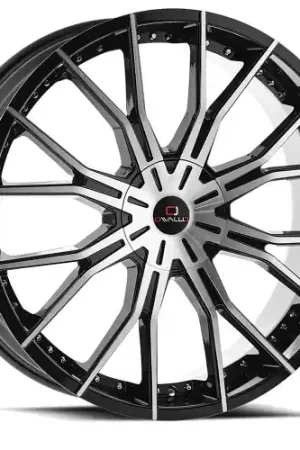 Cavallo CLV-36 6x135/6x139.7 20x8.5 +20 Gloss Black & Machined Premium