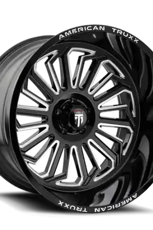 American Truxx Butcher AT1916 6x139.7 24x14-76 Black/Milled Secure Checkout