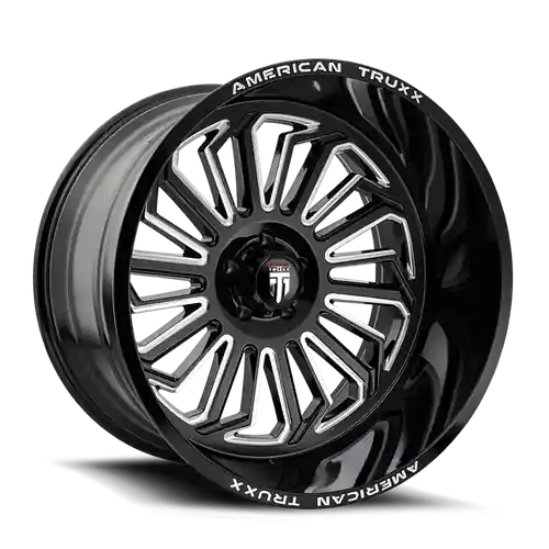American Truxx Butcher AT1916 6x139.7 24x14-76 Black/Milled Secure Checkout