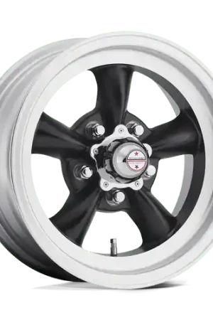 American Racing Vintage VN105 TORQ THRUST D 5X114.3 16X8 -12 SATIN BLACK W/ MACHINED LIP Final Sale
