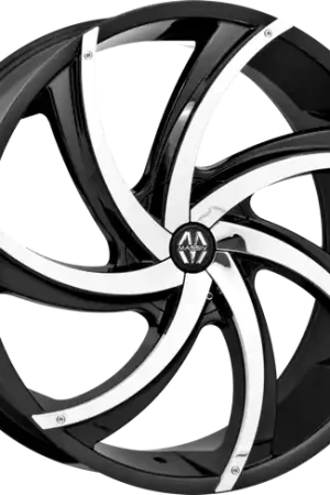 MASSIV 920 5X115/5X120 24x9 +15 BLACK WITH CHROME INSERT High Quality