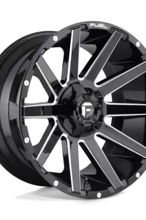 Fuel 1PC D615 CONTRA 5X114.3/5X127 18X9 +1 GLOSS BLACK MILLED Original