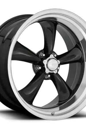 American Racing Vintage VN315 TORQ THRUST II 1 PC 5X127 22X11 +18 GLOSS BLACK MACHINED LIP Handmade