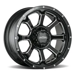 Best Price Ultra 219BM Nemesis 5X100 17x8 +35 Gloss Black w/Milled Accents