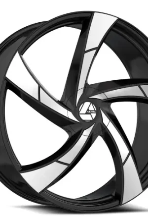 Azara AZA-524 5x100/5x114.3 18x8 +35 Gloss Black & Machined Best Seller