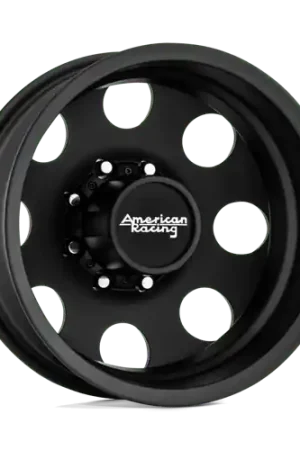 Genuine American Racing AR204 BAJA DUALLY 8X210 17X6.5 -140 SATIN BLACK - REAR
