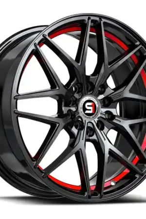 Free Shipping Spec-1 SP-60 4x100/4x114.3 18x8 +38 Gloss Black & Red Undercut