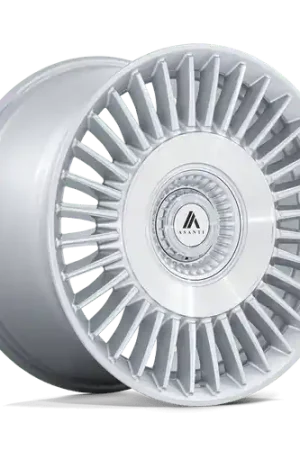 Asanti Black ABL-40 TIARA 5X115/5X120 20X10.5 +18 GLOSS SILVER WITH BRIGHT MACHINED FACE Money Back Guarantee