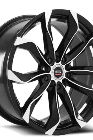 Spec-1 SP-44 4x100/4x114.3 17x7.5 +35 Gloss Black & Machined Free Delivery