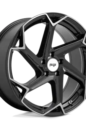 Niche 1PC M255 FLASH 5X112 20X9 +27 GLOSS BLACK BRUSHED New Release