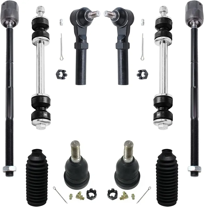 10pc Front Lower Ball Joints Tie Rods Sway Bar Links Suspension Kit Genuine