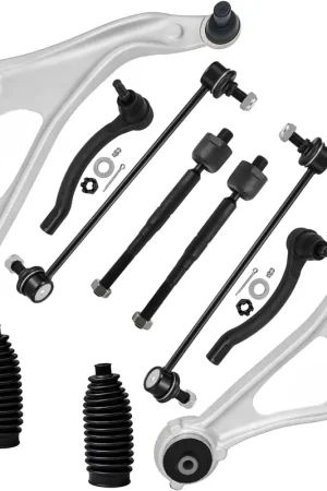 Secure Checkout 10pc Front Lower Control Arms Inner Outer Tie Rods Sway Bar Links Suspension Kit