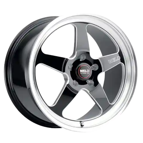 Place Order WELD Street Performance Ventura Drag 5x114.3 20x5 -38 Gloss Black/Milled Diamond Cut Lip