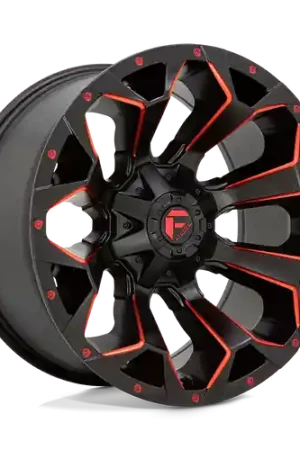 Fuel 1PC D787 ASSAULT 8X165.1 20X9 +1 MATTE BLACK RED MILLED Professional Grade