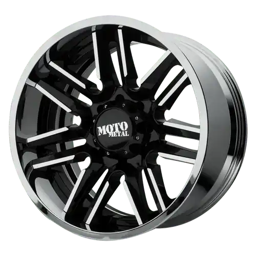 Moto Metal MO202 5X127 22X10 -18 GLOSS BLACK MACHINED CENTER CHROME LIP Buy Online