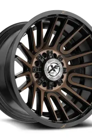 In Demand XF Off-Road XF-234 8x165.1/8x170 22x12 -44 Satin Black & Bronze Machined Double Dark Tint