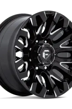 Authentic Fuel 1PC D828 QUAKE 8X180 18X9 +1 GLOSS BLACK MILLED